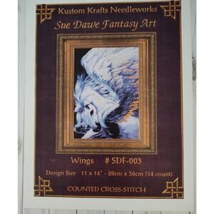 Kustom Krafts Pegasus Wings Sue Dawe Fantasy Art Cross Stitch Pattern